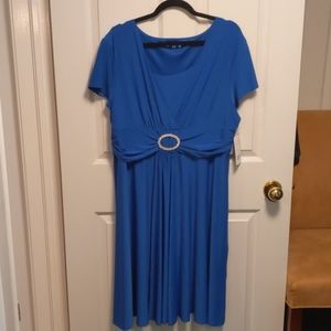 Blue dress with sparkly decal size 18